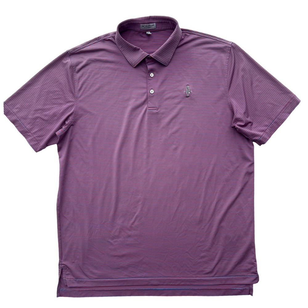 PETER MILLAR Summer Comfort Striped Performance Polo Shirt XL Pink Blue Golf